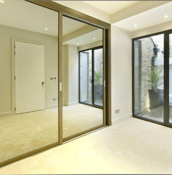Fitted Glass Door Wardrobe Design 8