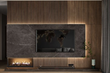 fitted media wall