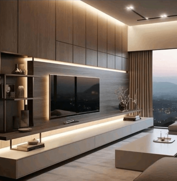 tv wall in living room