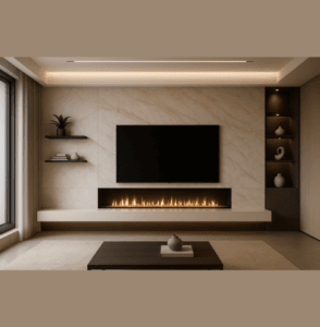 Designer media wall luxury