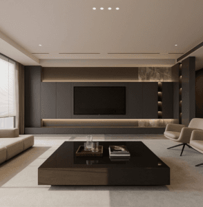 Modern luxury media wall