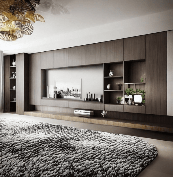 luxury media wall designs with fireplace